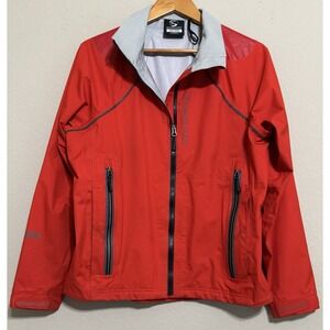 Showers Pass Elite Cycling Jacket Women's Large Red Waterproof Activewear READ